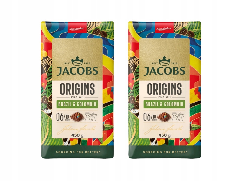 Kawa mielona Jacobs Origins Fusion Brazil & Colombia 2 x 0.45 kg