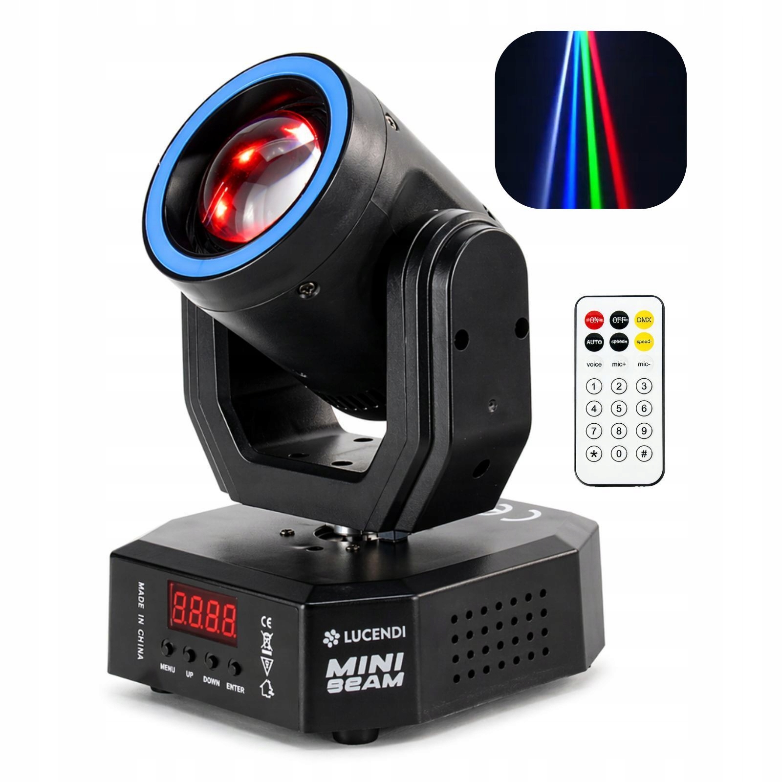 Głowa ruchoma Mini Beam LED + RING Lucendi