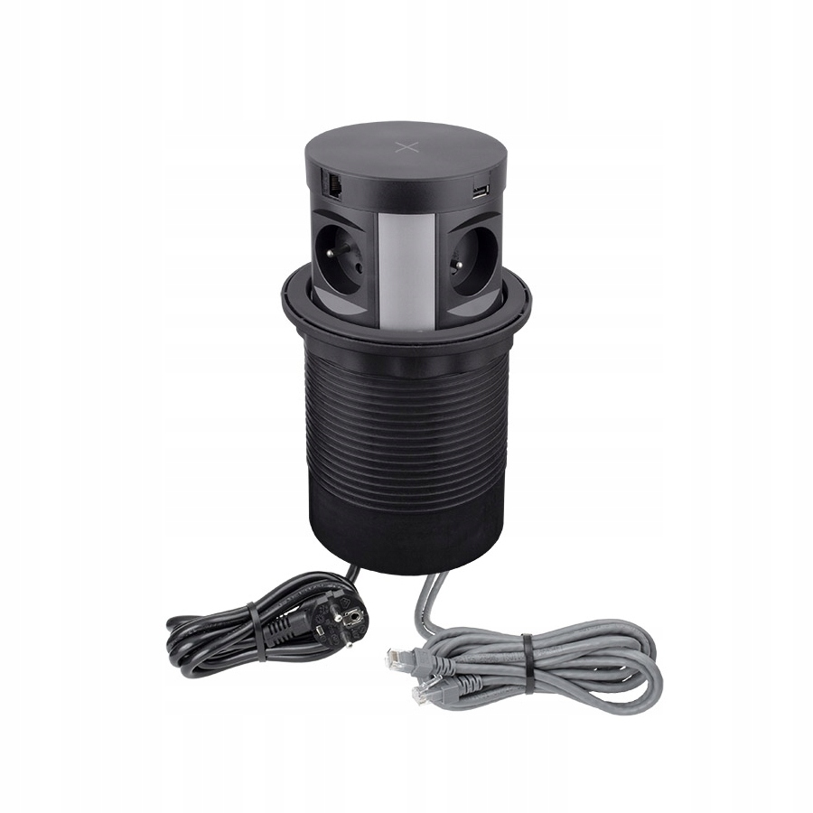 Multibox 4 x zásuvka s Usb RJ45 a indukčnou nabíjačkou