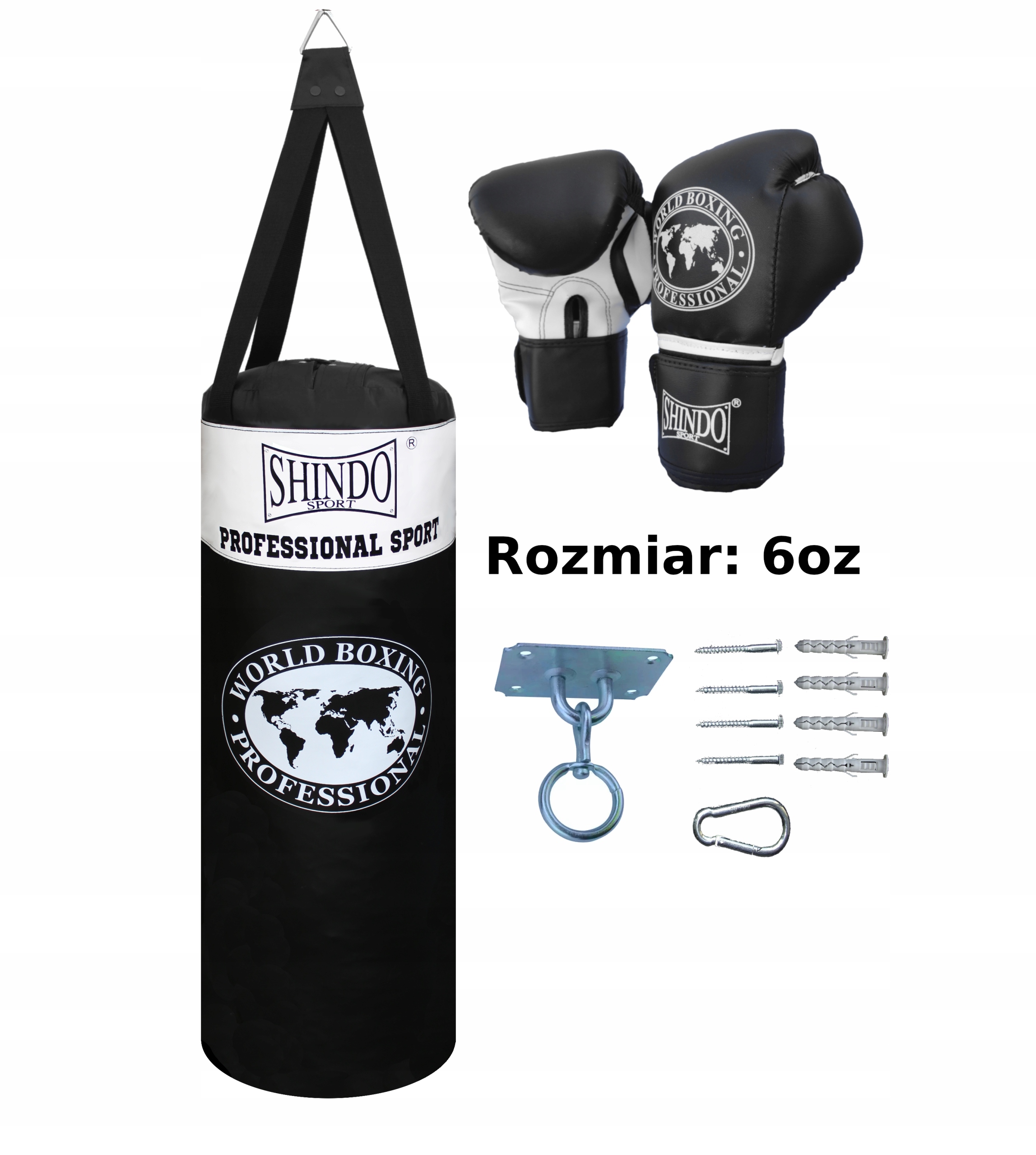 Worek Bokserski Treningowy 90 CM Rękawice Zestaw R59 B