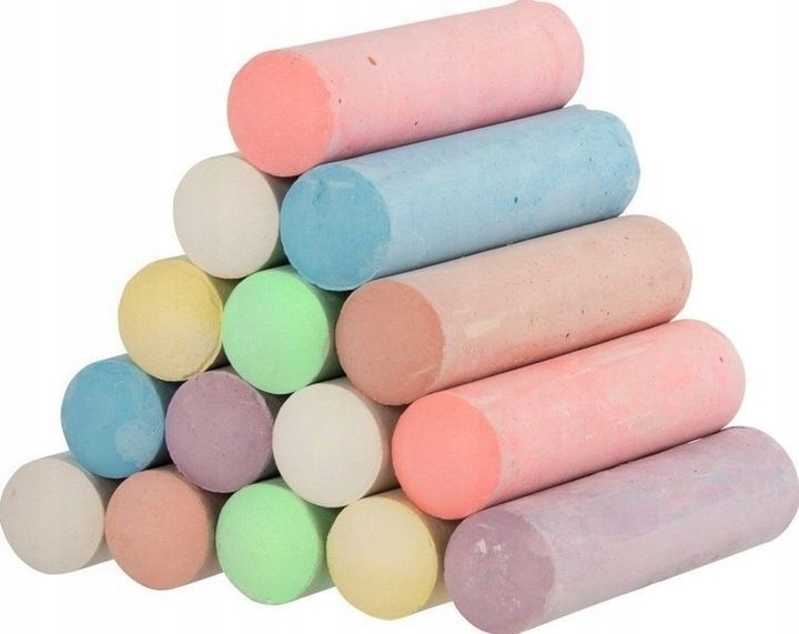 V7 CHODNIKOWA KREDA W WIADERKU OKRĄGŁA GRUBA KOLOROWA MIX KOLORÓW 12 szt. Kod producenta 2260