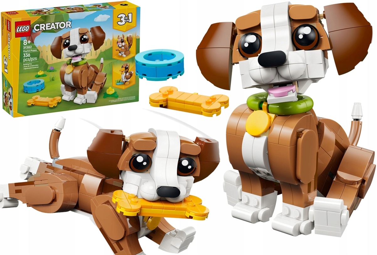 336 ele stavebnice Lego Creator Roztomilá zvířátka: rozzlobený štěně 31382