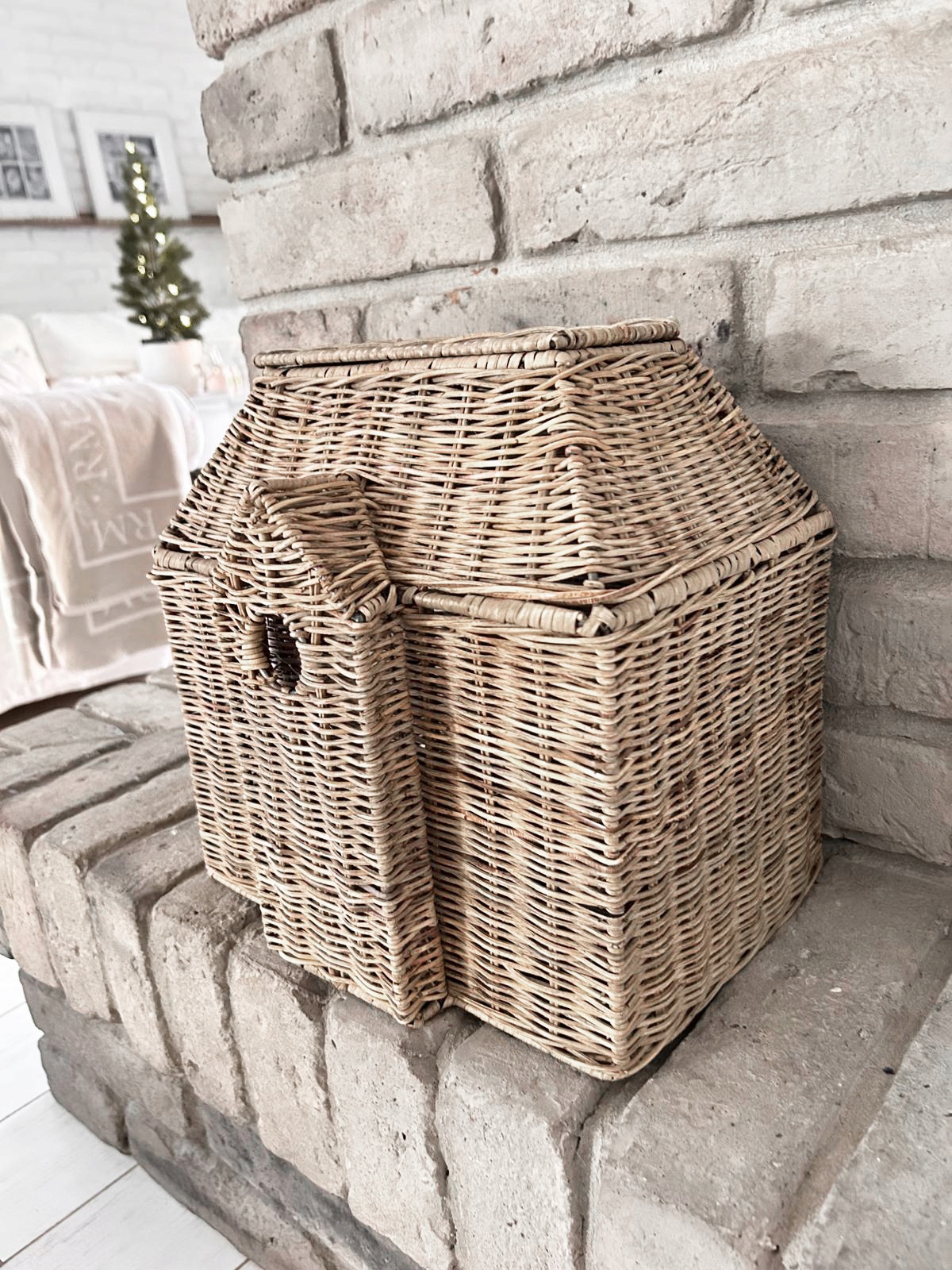 Ratanový kôš Birdhouse Hampton Ratanová nádoba Vianoce