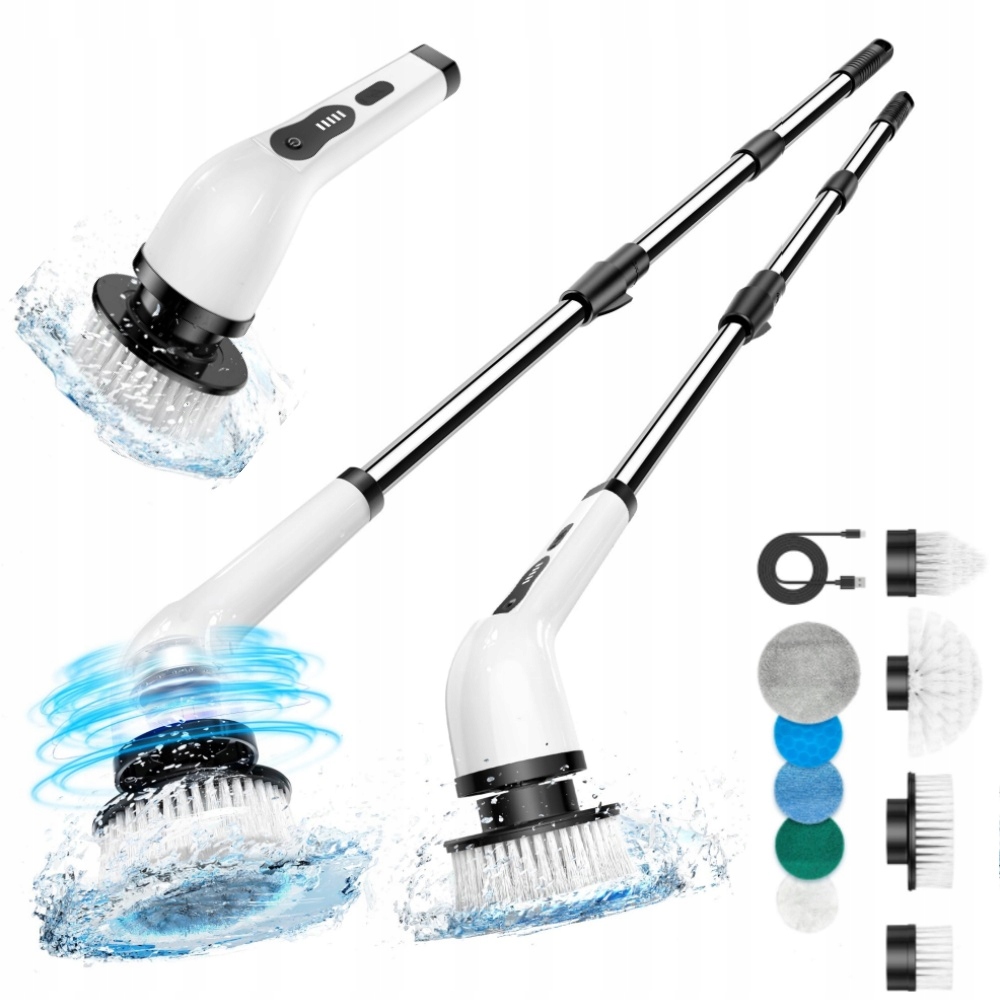 Levně 9V1 Bezdrátový Elektrický Rotační Čistící Kartáč Turbo Scrub