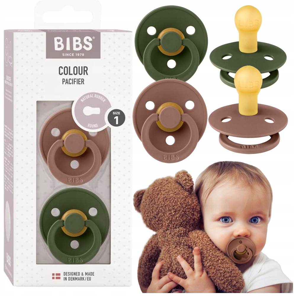 Smoczki Bibs kauczukowe 2 szt. 0-6 m – Zestaw Dwóch Smoczków Duńskiej Marki BIBS
