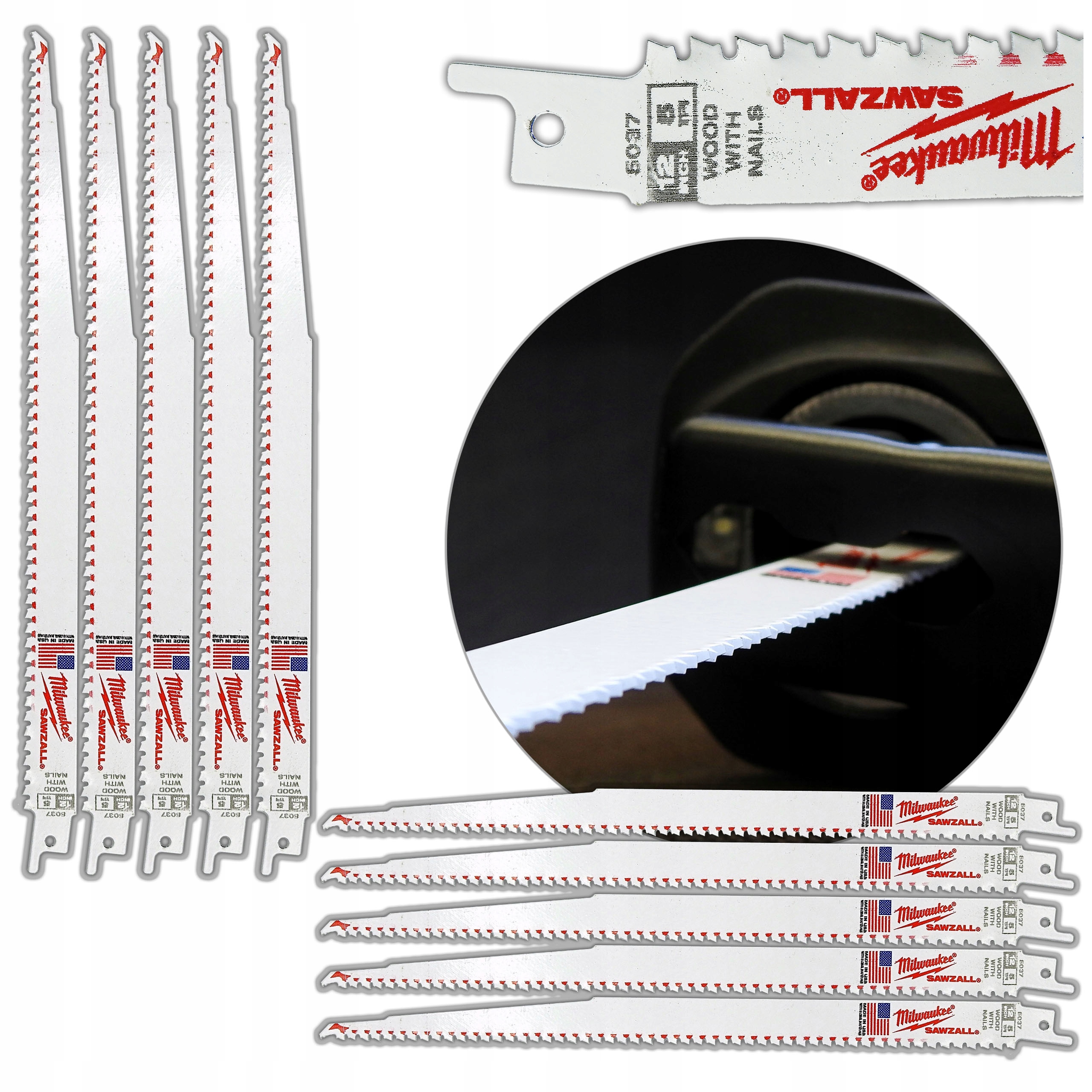 Pilový kotouč na dřevo s hřebíky pro okna a šavlové pily 230 mm, sada 10 Ks