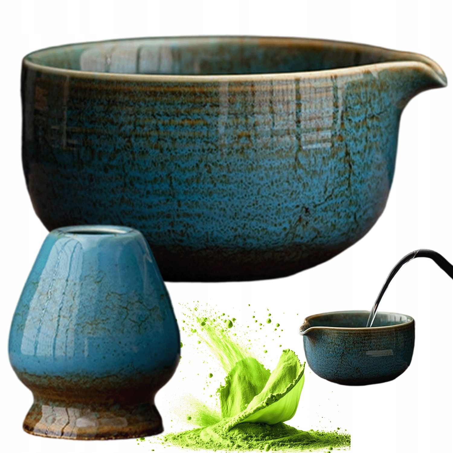 Elegantní Sada Na Vaření Matcha Keramická Miska S Výlevkou Dárek