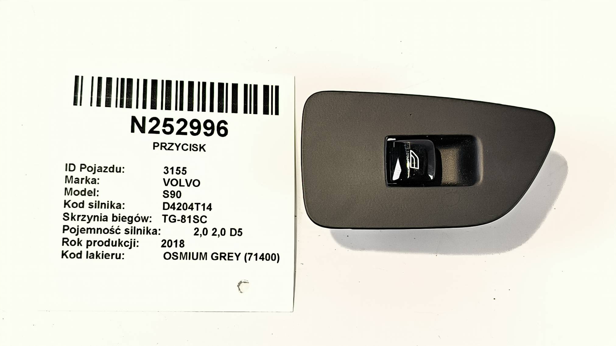 Pulsante 31376458 VOLVO S90