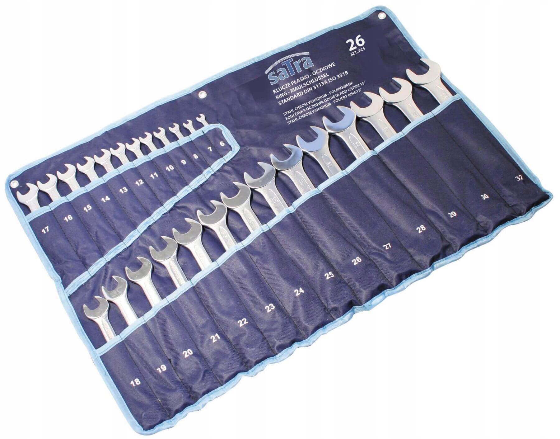Kľúče Očkoploché 6-32 mm 26ks Satra