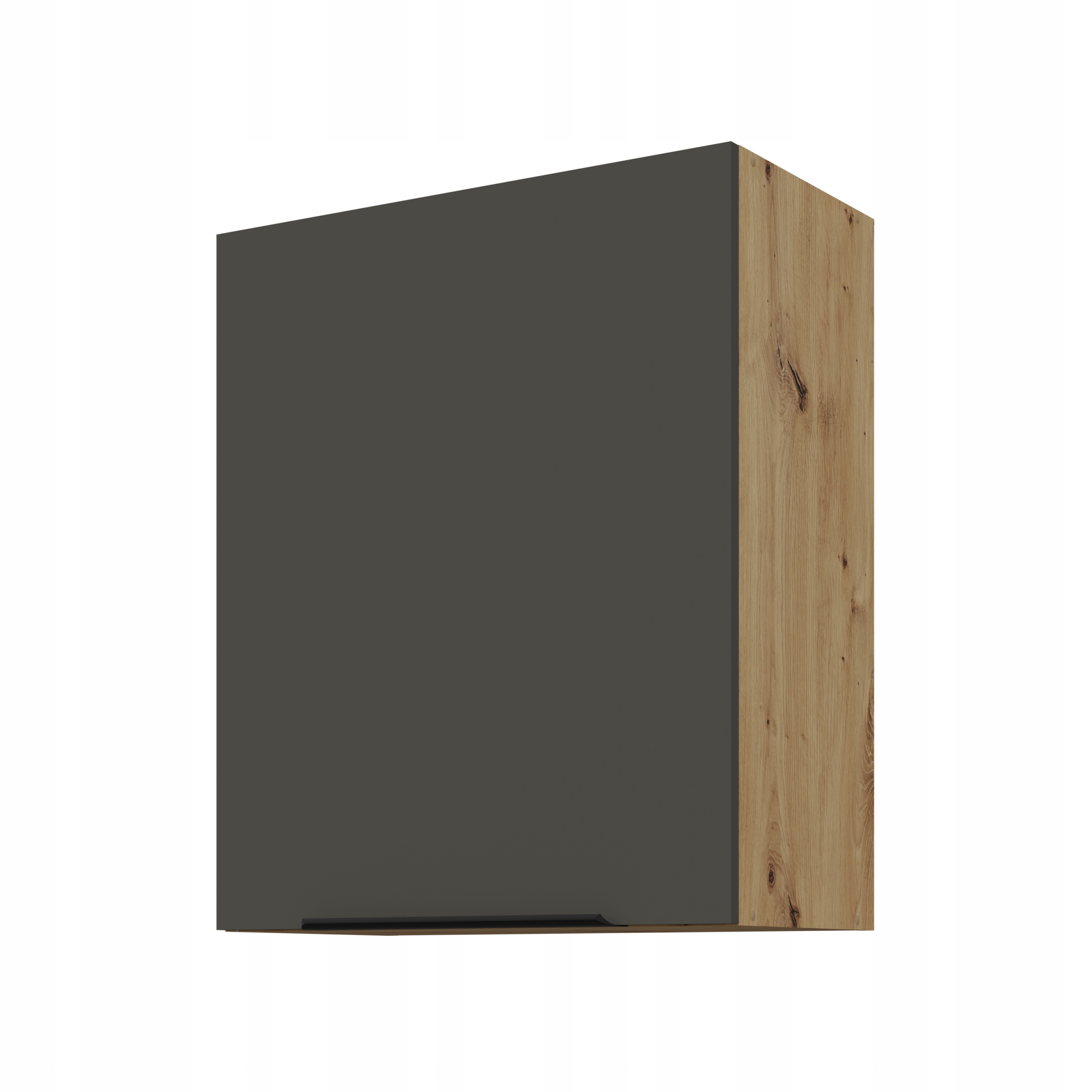 Kuchyňská skříňka Dub Artisan 60 závěsná, skříňka do kuchyně 60 cm, přední část Grafit