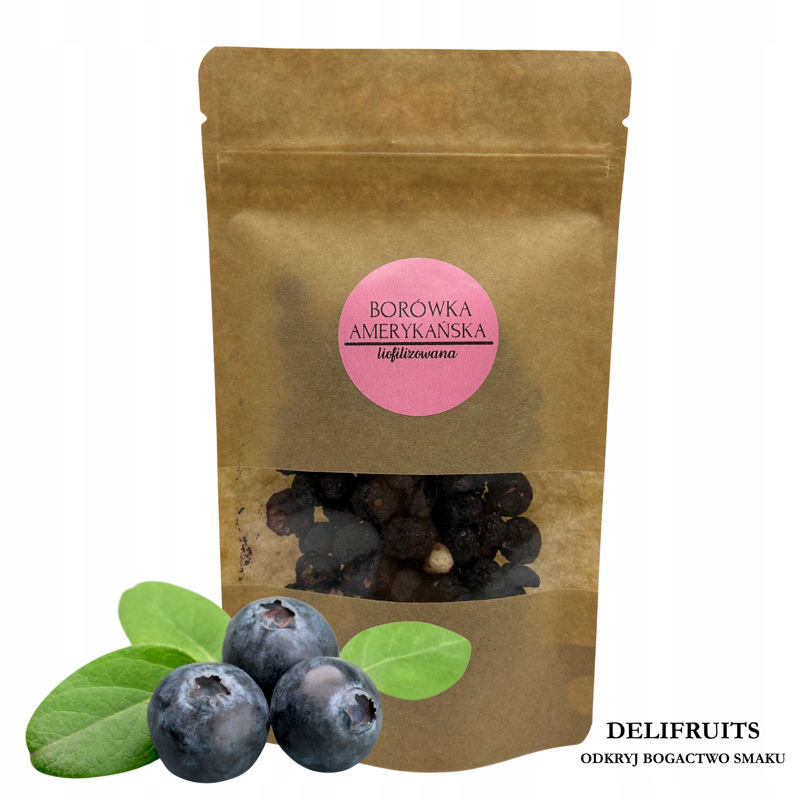 Levně Borůvka Americká Lyofilizovaná Celá 500 G Lyofilizované Ovoce Delifruits