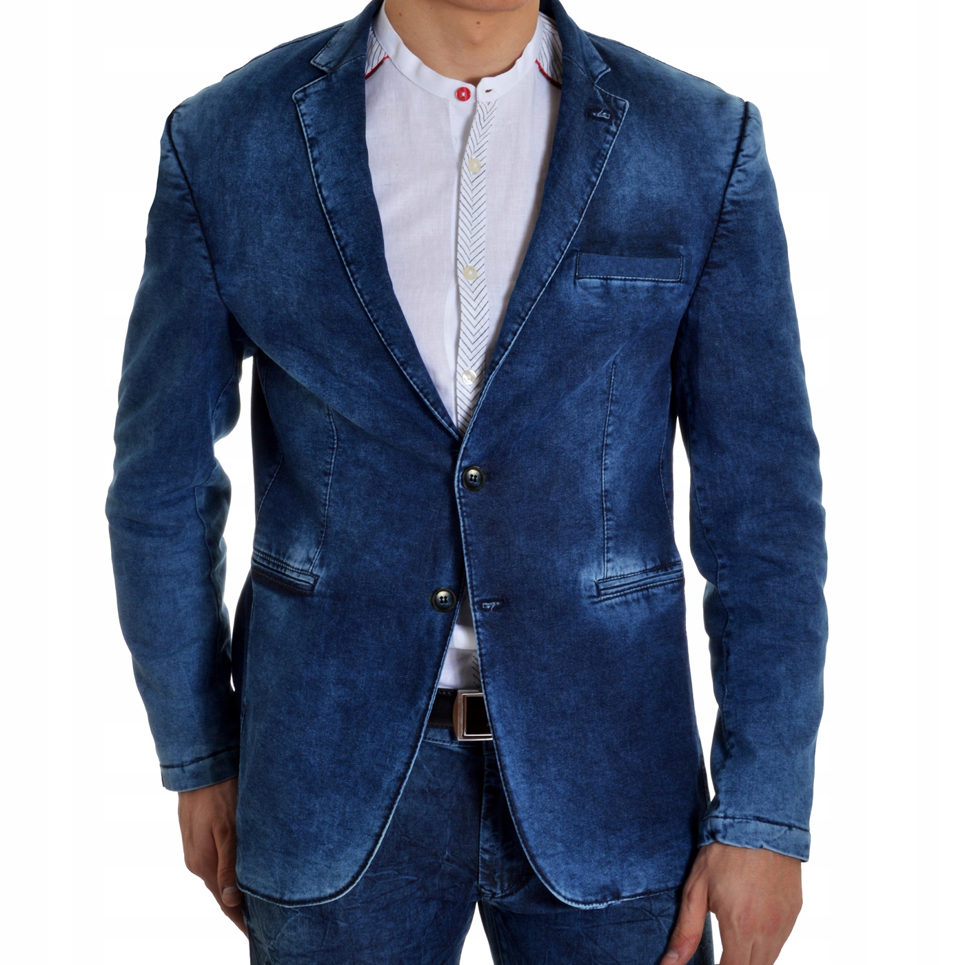 Bunda Sako Casual Elegantní Džínová Přetíratelná Jeans