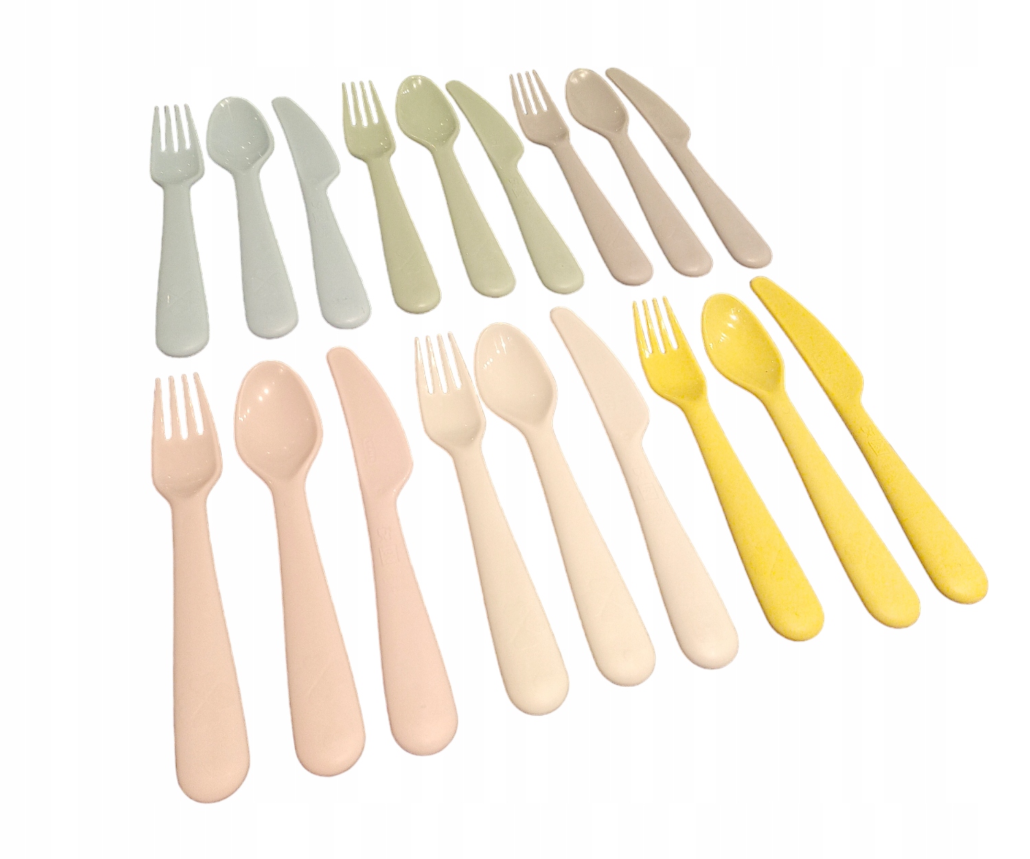 Ikea Sztućce Plastikowe Kalas Dla Dzieci Plastik 6 Kompletów Zestaw 25