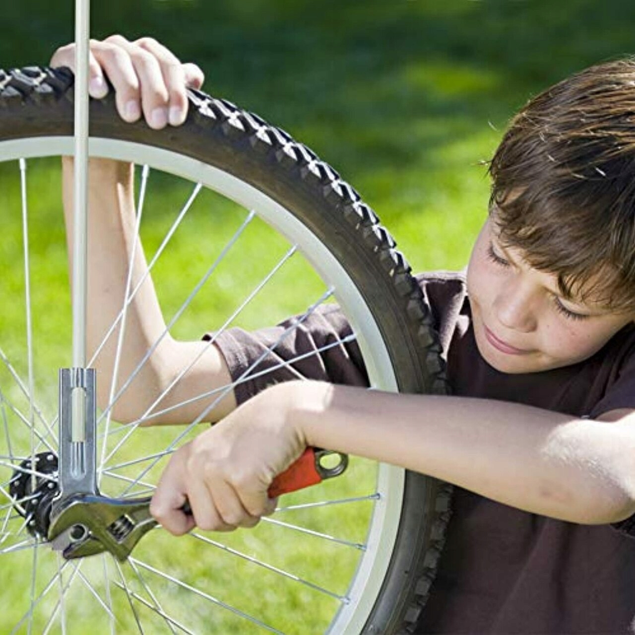 The bike being repaired