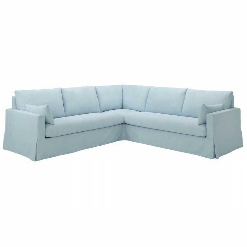 Ikea Hyltarp Pokrytie rohovej pohovky pre 4 osoby, Kilanda bledomodrá