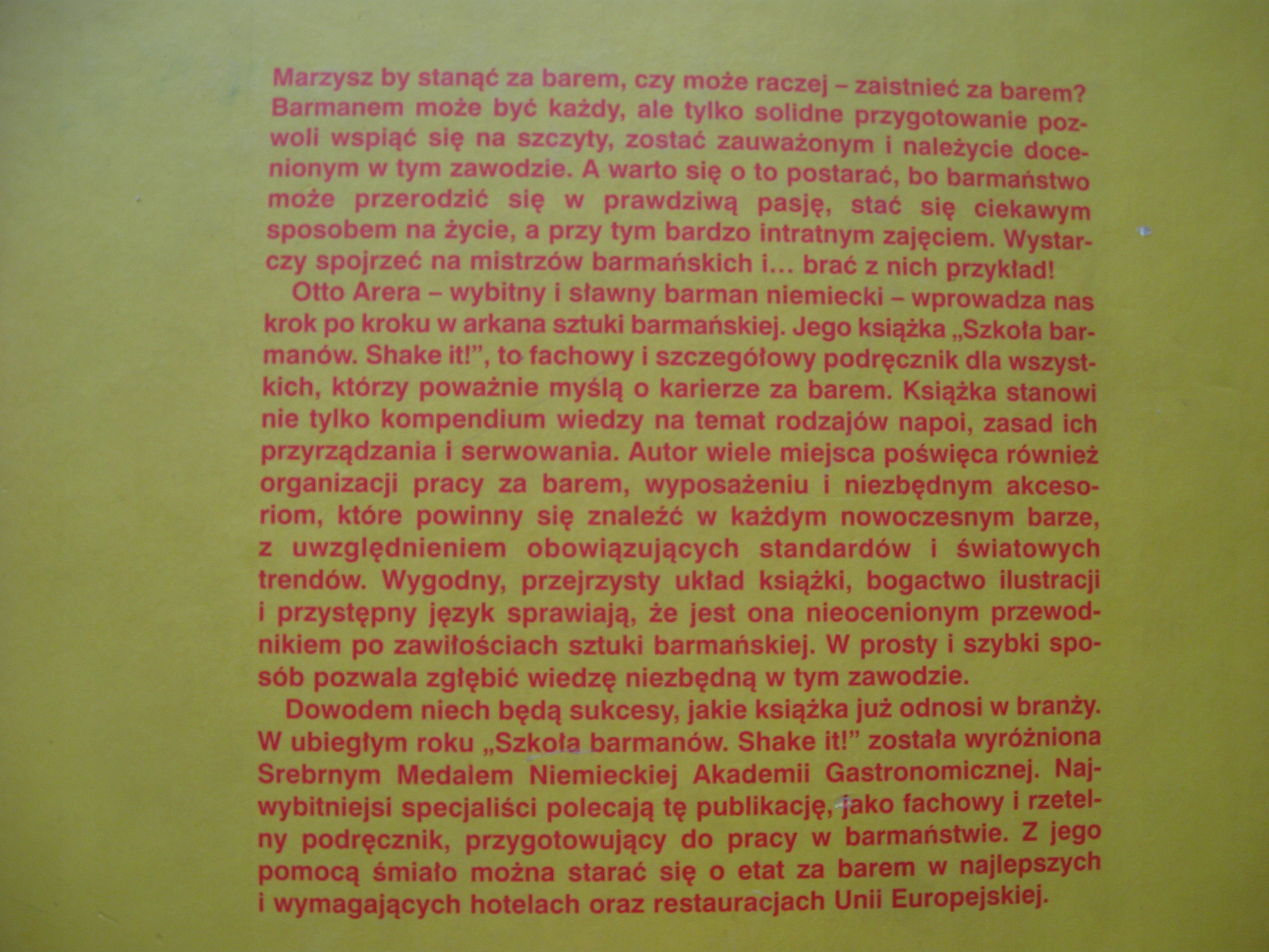 Szkoła barmanów, Otto Arera Szerokość produktu 22 cm