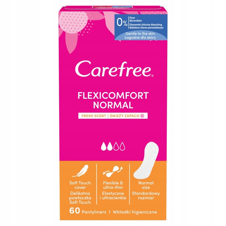 

Carefree Wkładki 60SZT Flexicomfort Fresh Scent