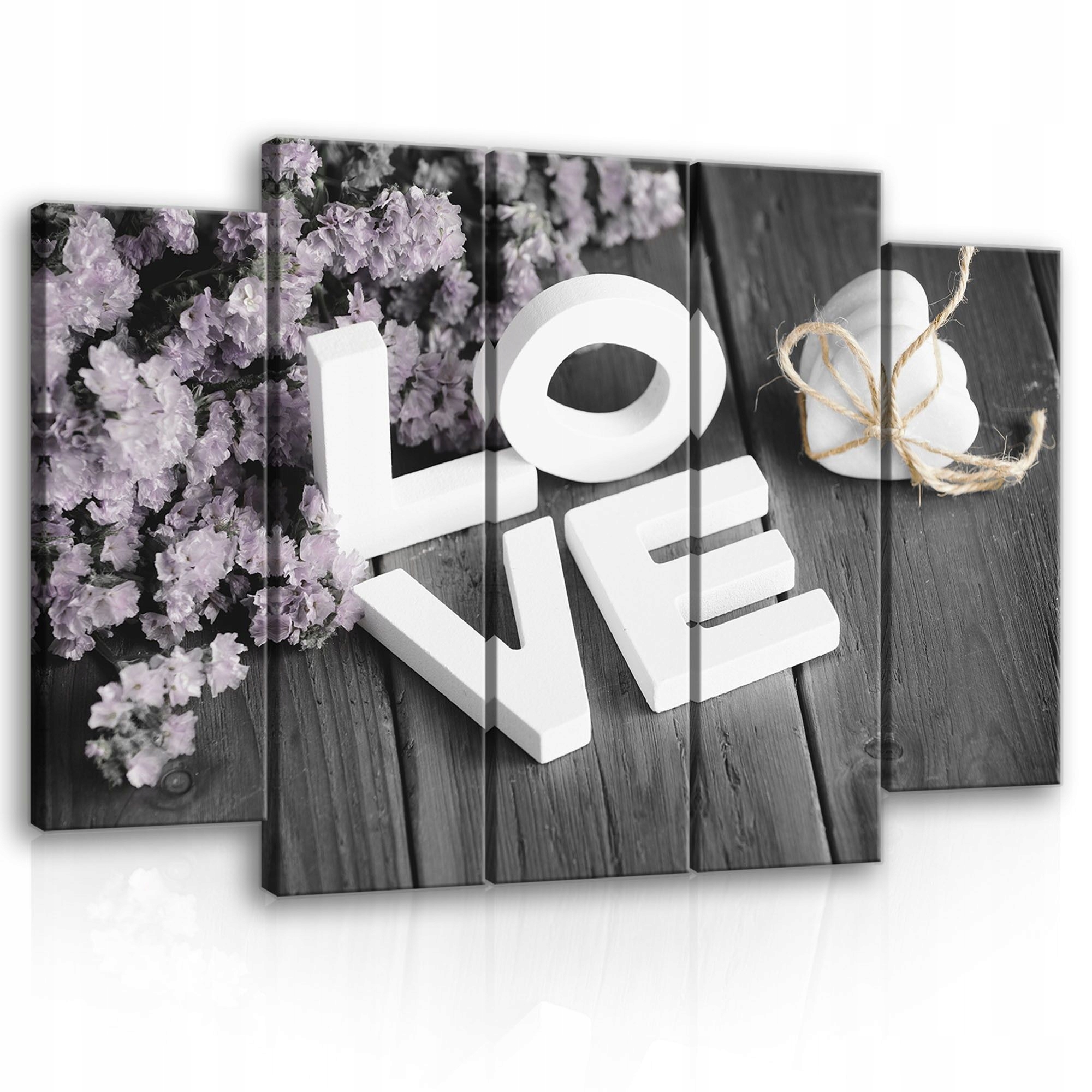 Obraz 150x100 Láska romantika srdce kvety drevo vintage dekor steny