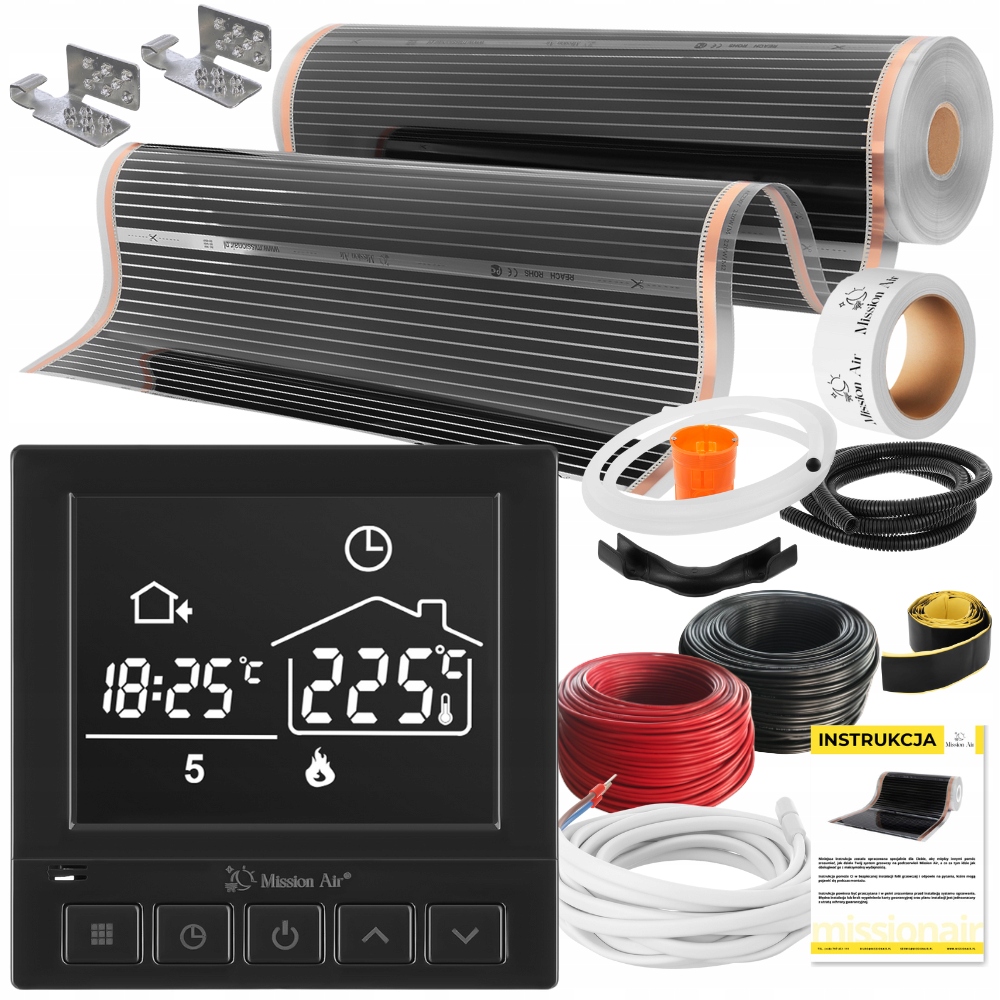Sada Mission Air Fólia vyhrievacia podložka Infračervená 100 cm A 5 m² 160 W/m² Ptc