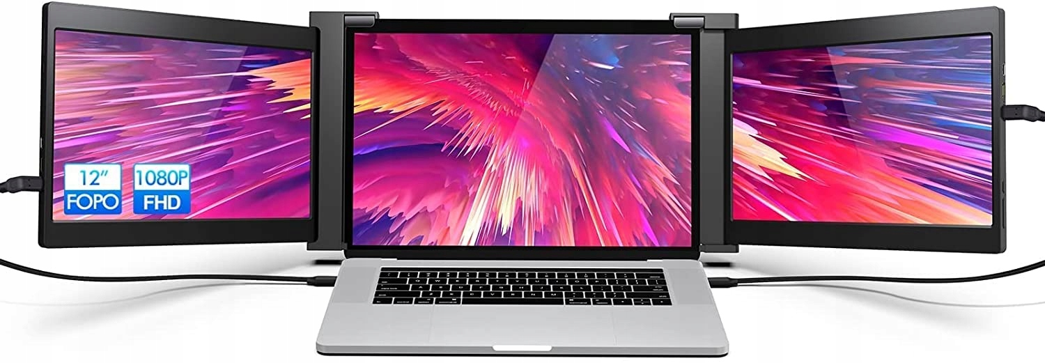 POTRÓJNY PRZENOŚNY MONITOR DO LAPTOPA 1080P 12CALA Sklep, Opinie