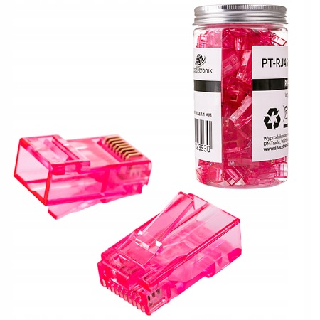 Wtyk RJ45 przelotowy kat6 Utp PT-RJ456UPK-1 100szt