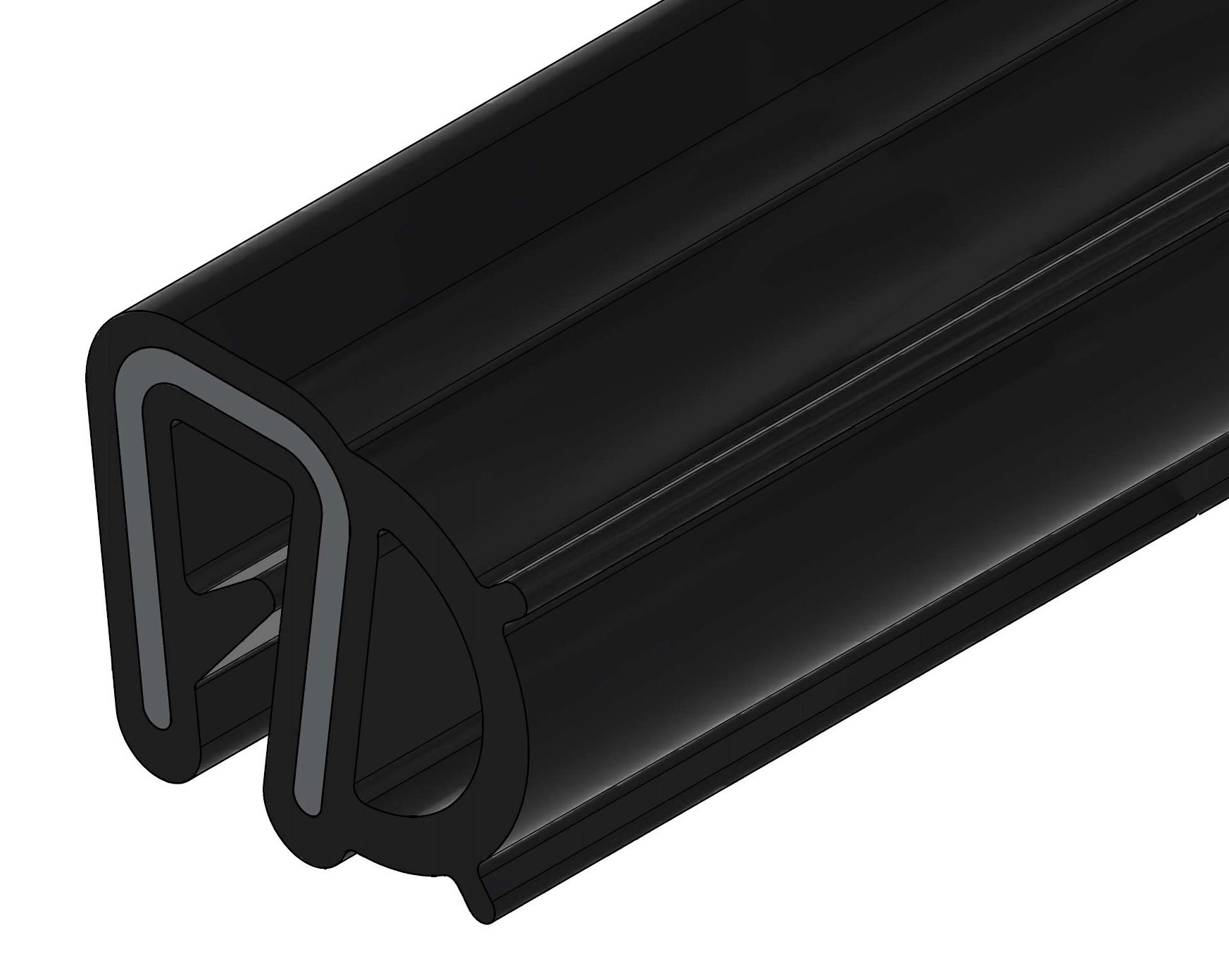 USZCZELKA KRAWĘDZIOWA BOCZNA ZBROJONA SAMOZACISKOWA 0,8-2,5 mm EPDM 1m