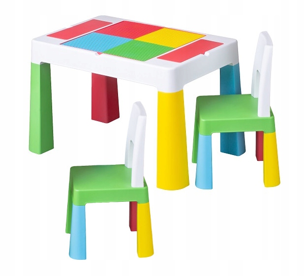 

Zestaw Mebli Dziecięcych Stolik 2 Krzesła Multifun