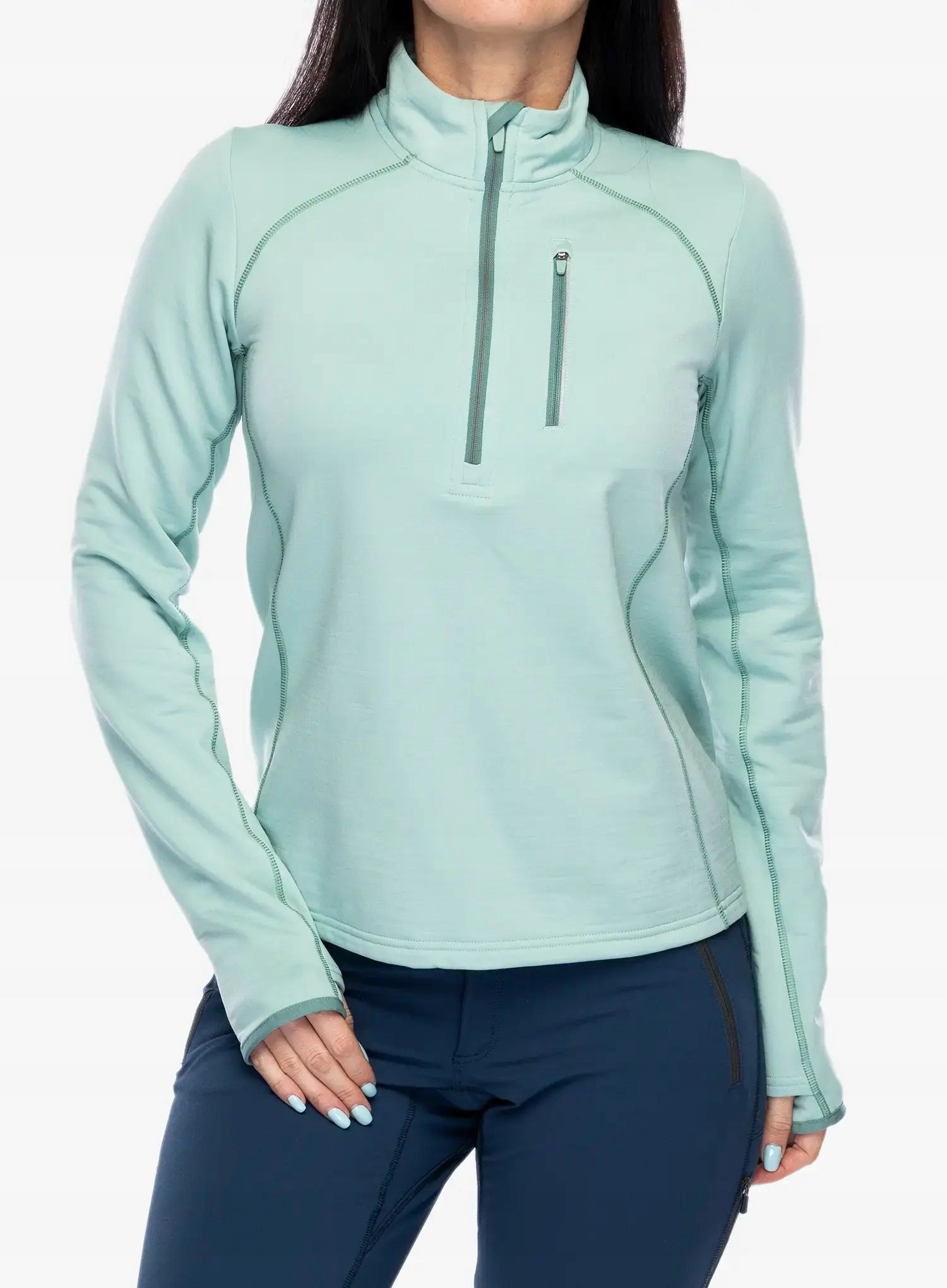 Bluza damska Smartwool Active Fleece 1/2 Zip arctic green M