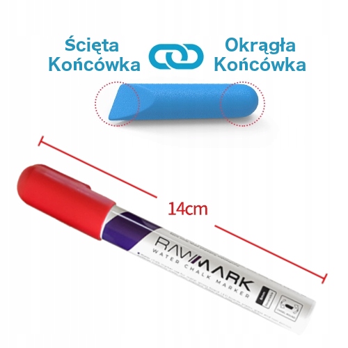 Маркер для меловой доски / стекла rawmark 8 Kol Character none