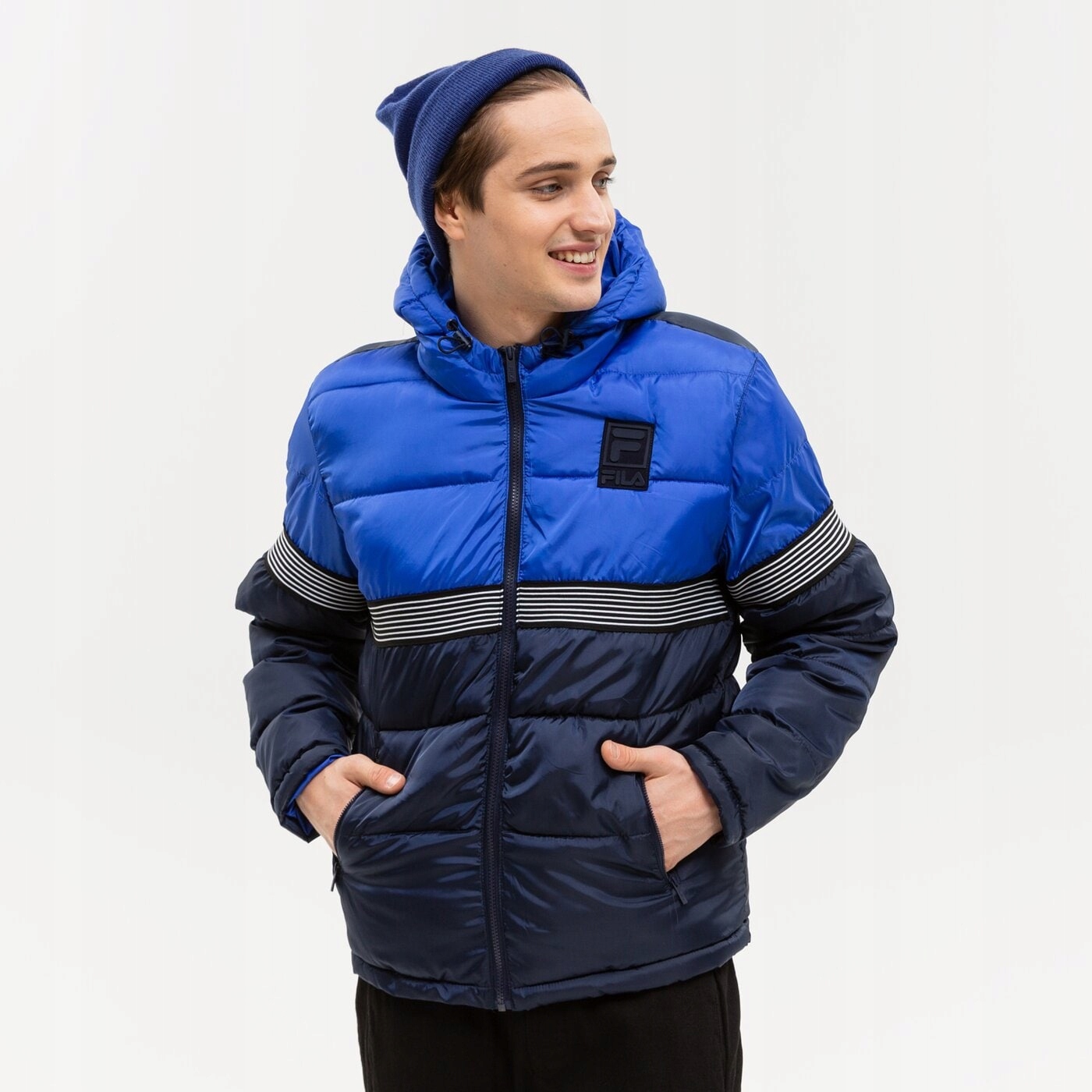 Pánská Zimní Bunda S Kapucí Fila Nav M
