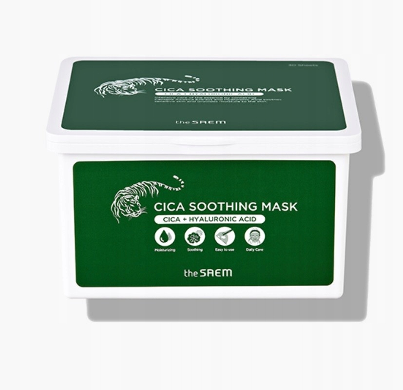 The Saem Cica Soothing Mask Intenzivně hydratační textilní maska – 30 s