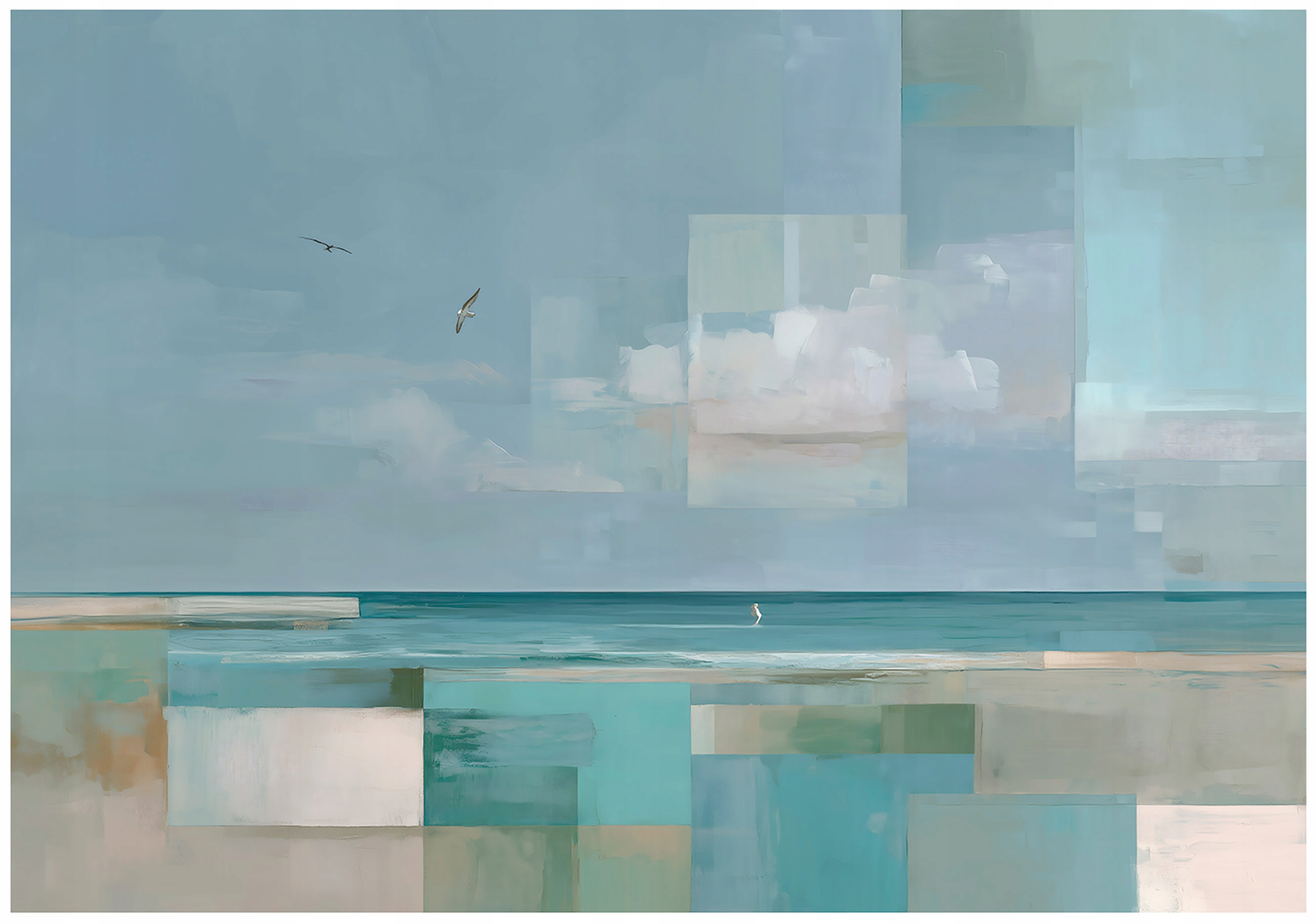 Fototapeta Modrá Pláž More Tapeta Do Predsiene Kancelárie 400x280