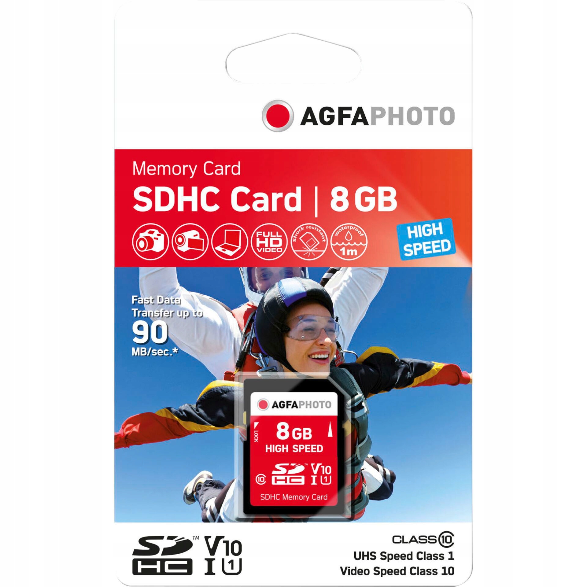 AgfaPhoto SDHC karta 8GB High Speed Class 10 UHS I U1 V10