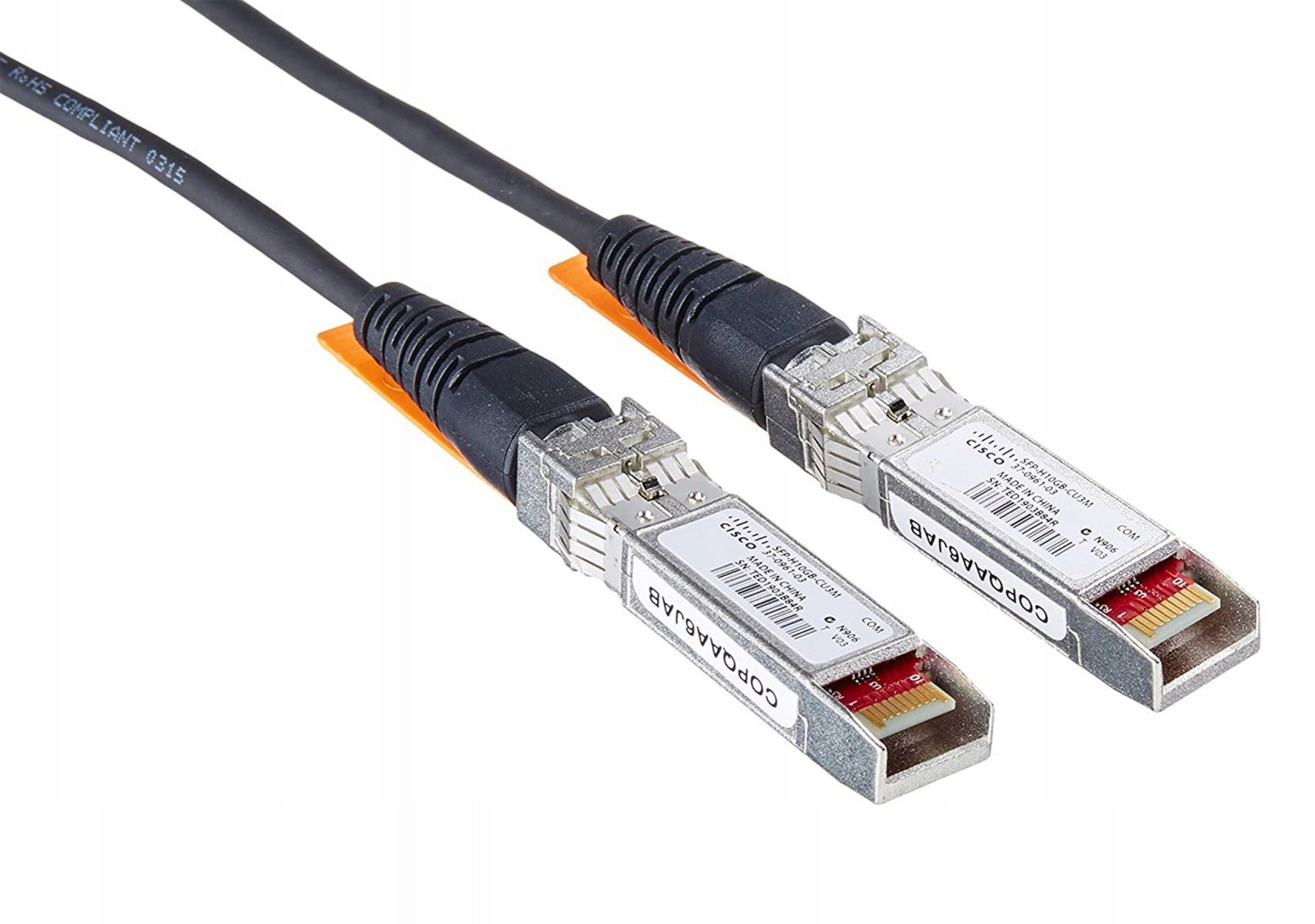 Cisco 10GBASE-CU Sfp+ Cable 3 Meter kabel sieciowy Czarny 3 m