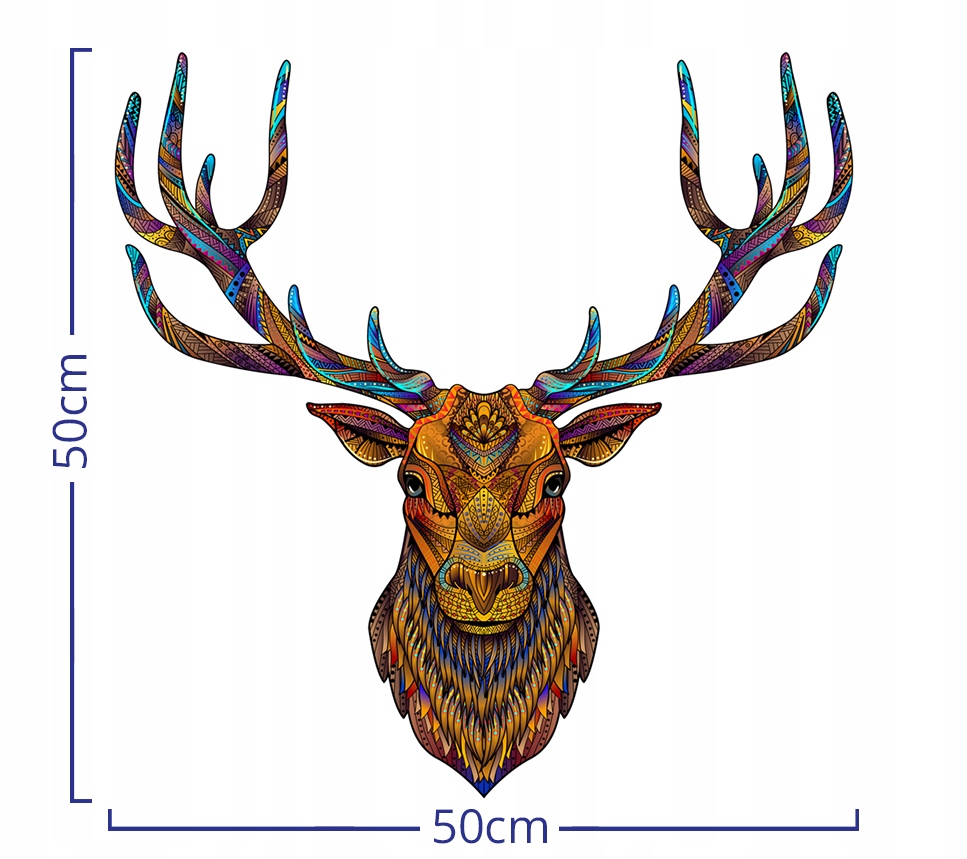 Puzzle Drewniane Premium 3D Układanka dla dorosłych Jeleń XXL Zwierzęta Płeć chłopcy dziewczynki