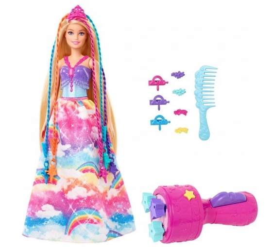 Lalka Barbie Księżniczka Zakręcone włosy GTG00 EAN 887961914054