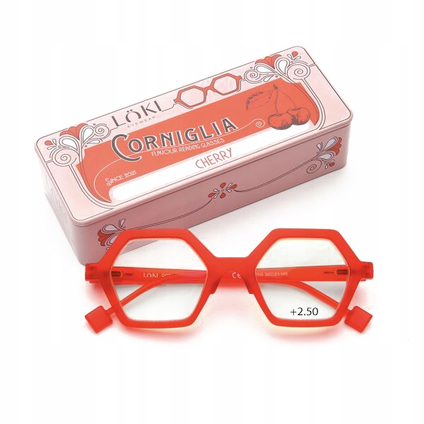 +2.5 Plusy Loki Italy Okulary do komputera Blue Block okulary do czytania