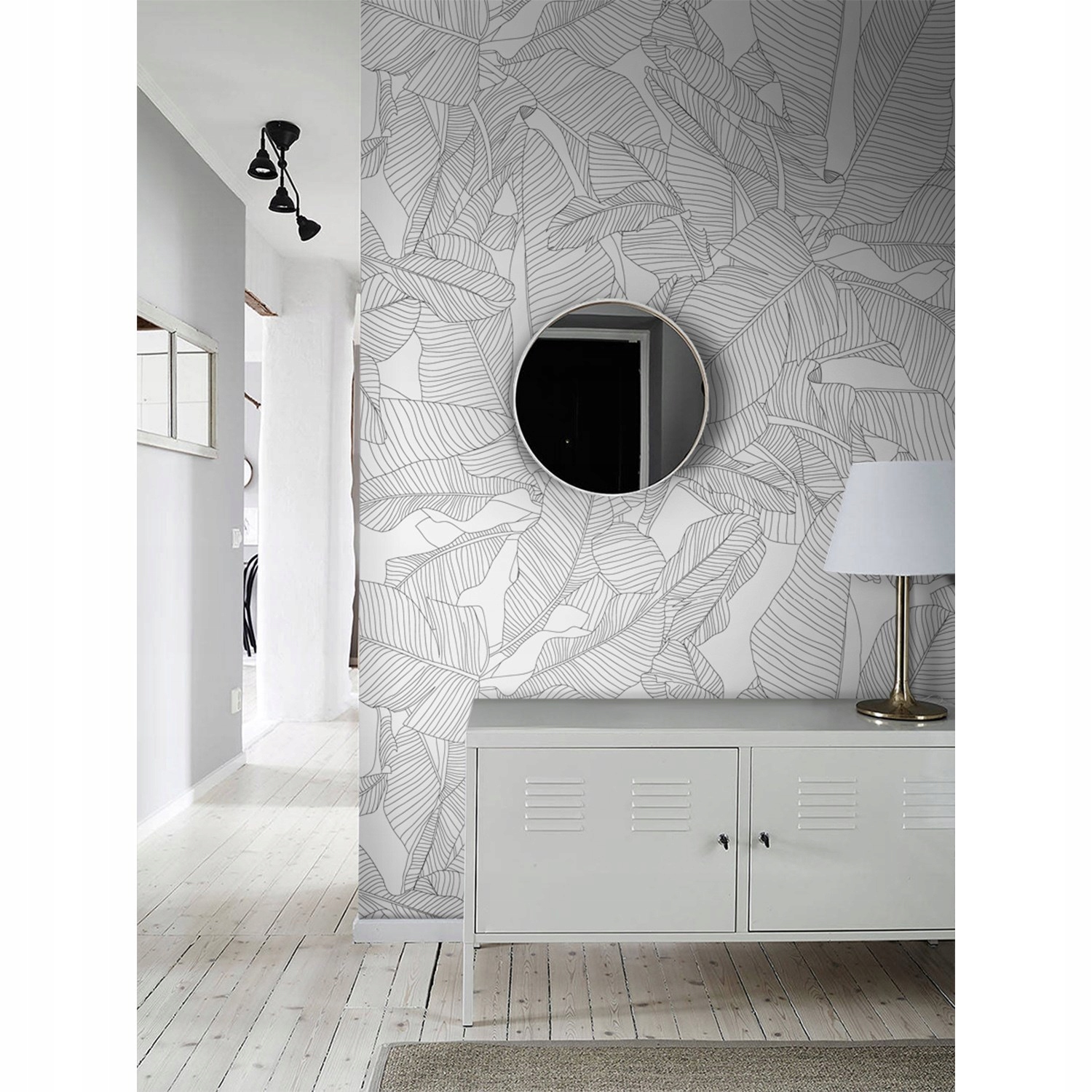 

Flizelina tapeta Delikatne liście banana 250x104cm