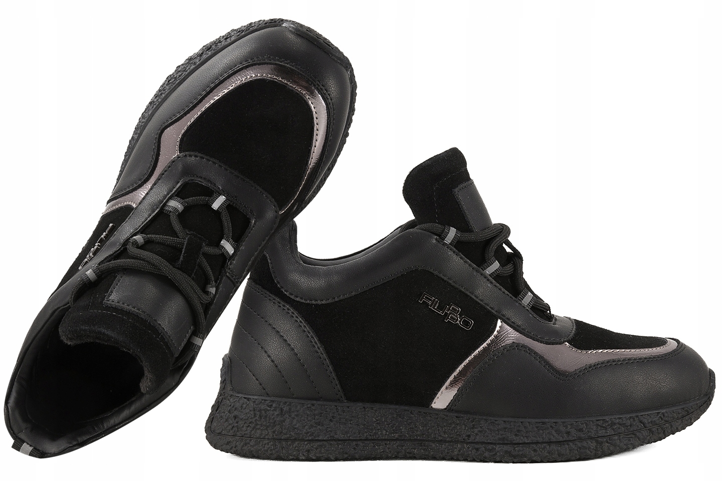 Filippo DP7406 Boty Tenisky Kožené Zateplené Adaptéry černé 38