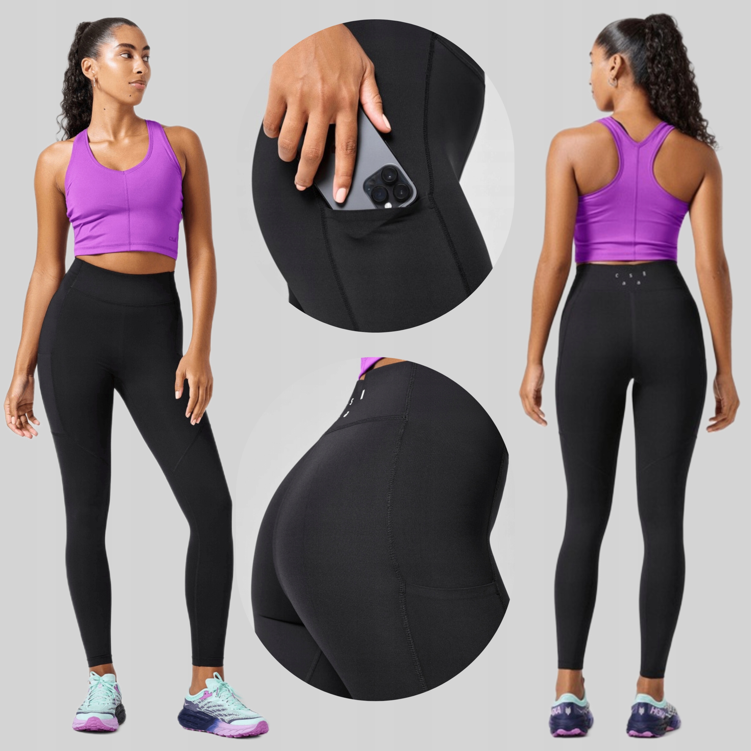 Legginsy sportowe damskie Casall Motion Pocket oddychające elastyczne r. 42