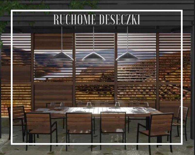 Ruchome Deseczki ALUMINIOWE Shutters Antracyt 109cm system +deseczka Gratis Wysokość całkowita 109 cm