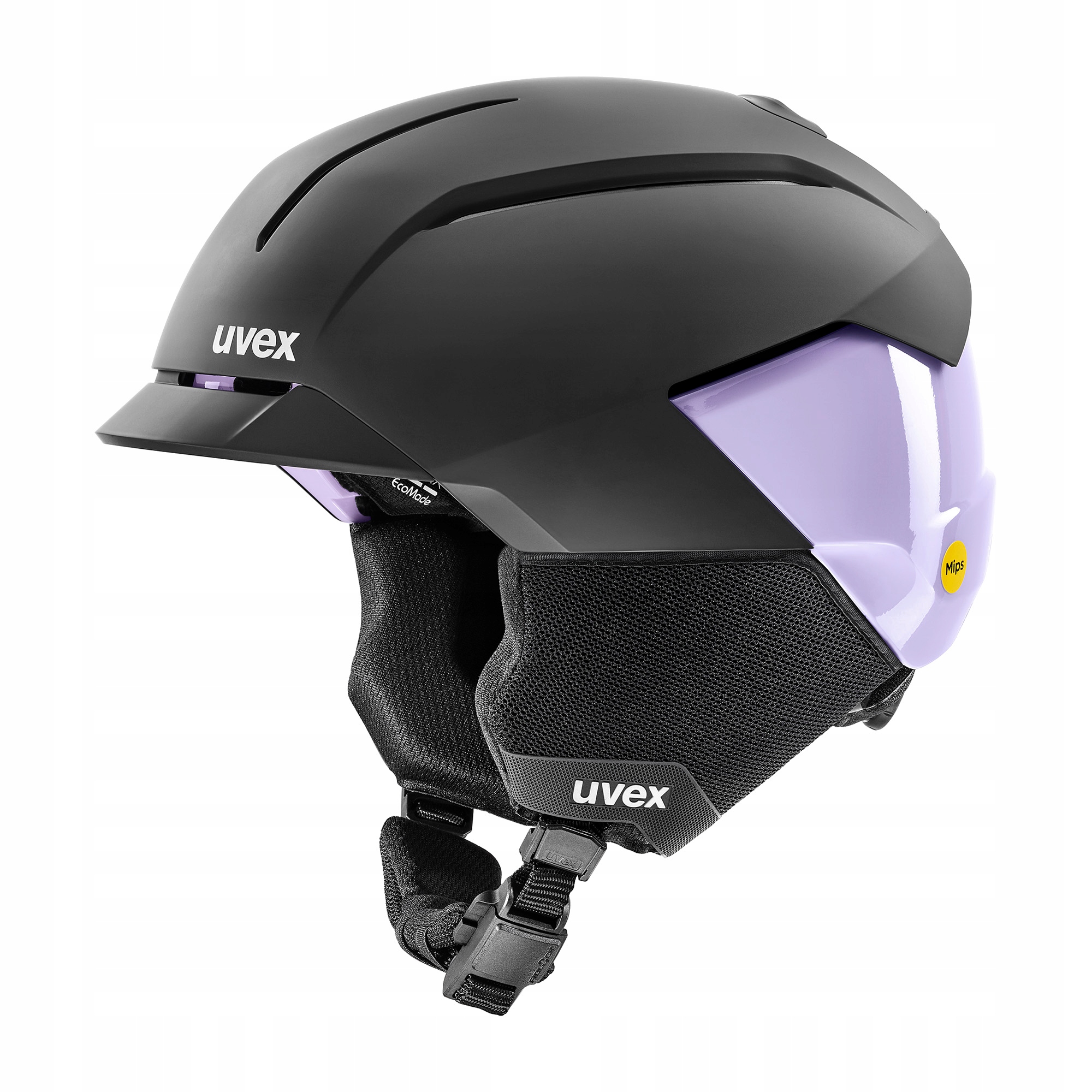 Lyžařská přilba Uvex Levitate Mips černá/lavender matt 51-55 cm