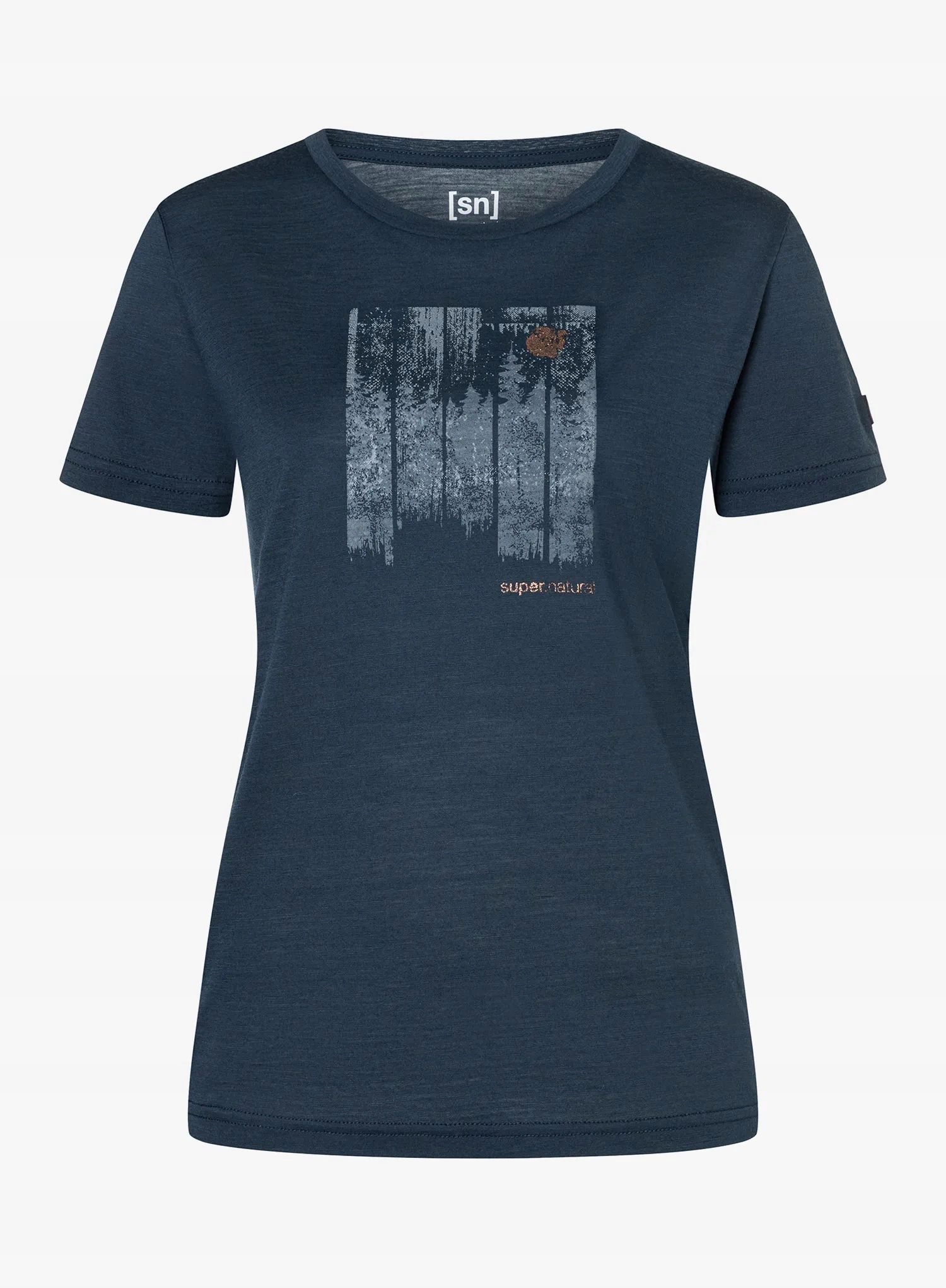 Dámské merino tričko Super.natural Wonder Wald Tee blueberry/various S