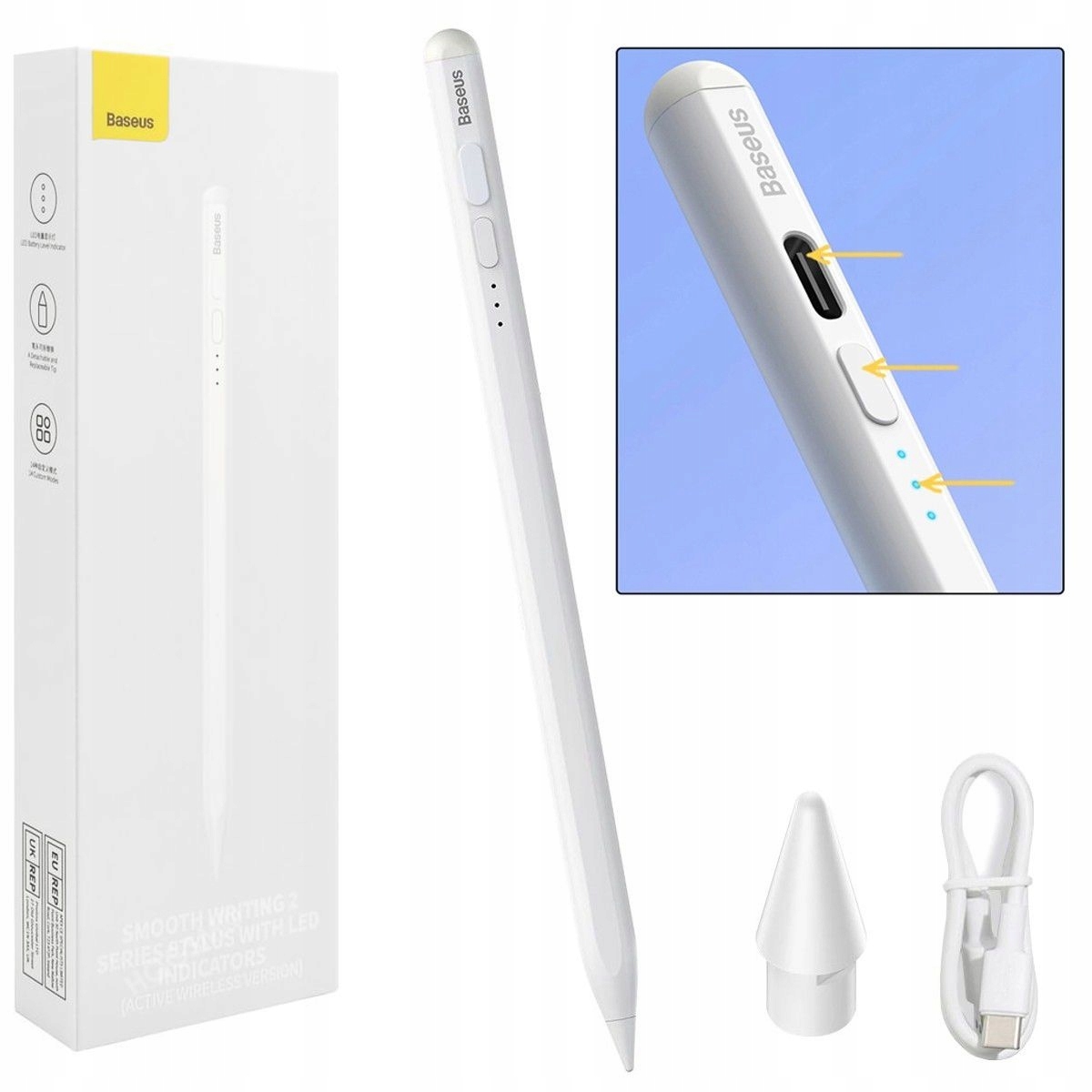 Baseus Pencil 2 Bezdrátový Dotykové Pero pro Apple iPad 11 A16 Air 13 11 M4 2026