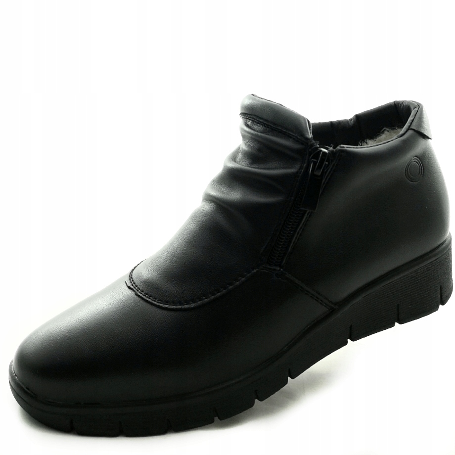 Dámské kotníkové boty zateplené Přírodní Vlnou Wojtyłko Na Zip 9209