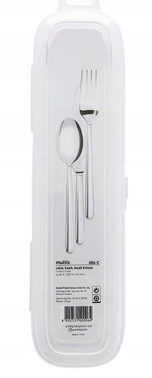 

Pojemnik na sztućce etui podróżne Transparentne