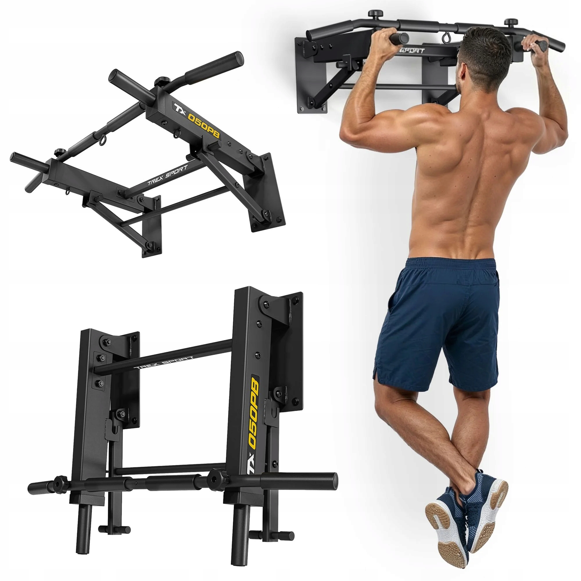 Drążek do podciągania na ścianę stalowy składany do ćwiczeń Trex Sport