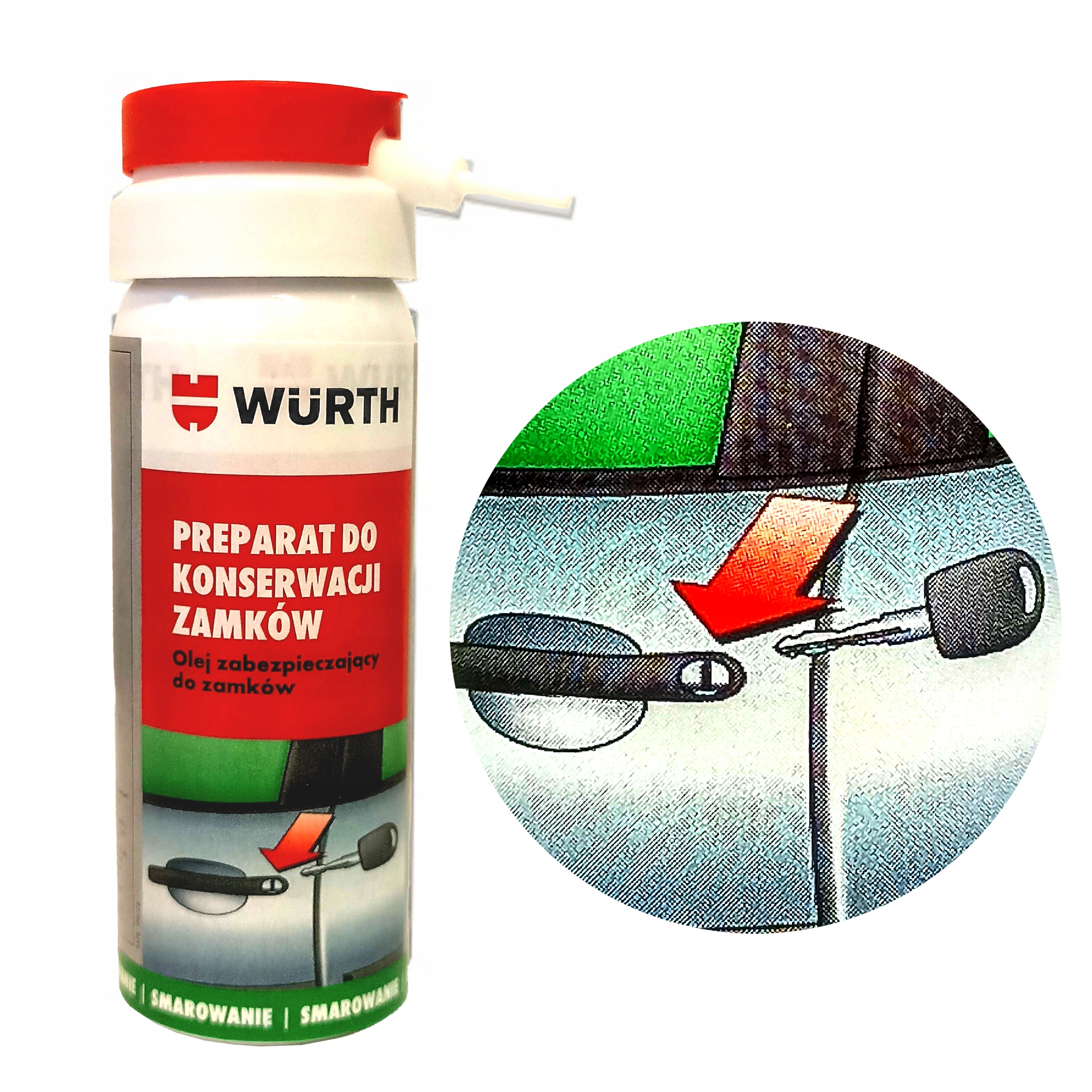 Smar Olej do Stacyjki Zamków Bębenkowych Broni Kłódek Zawiasów okiennych