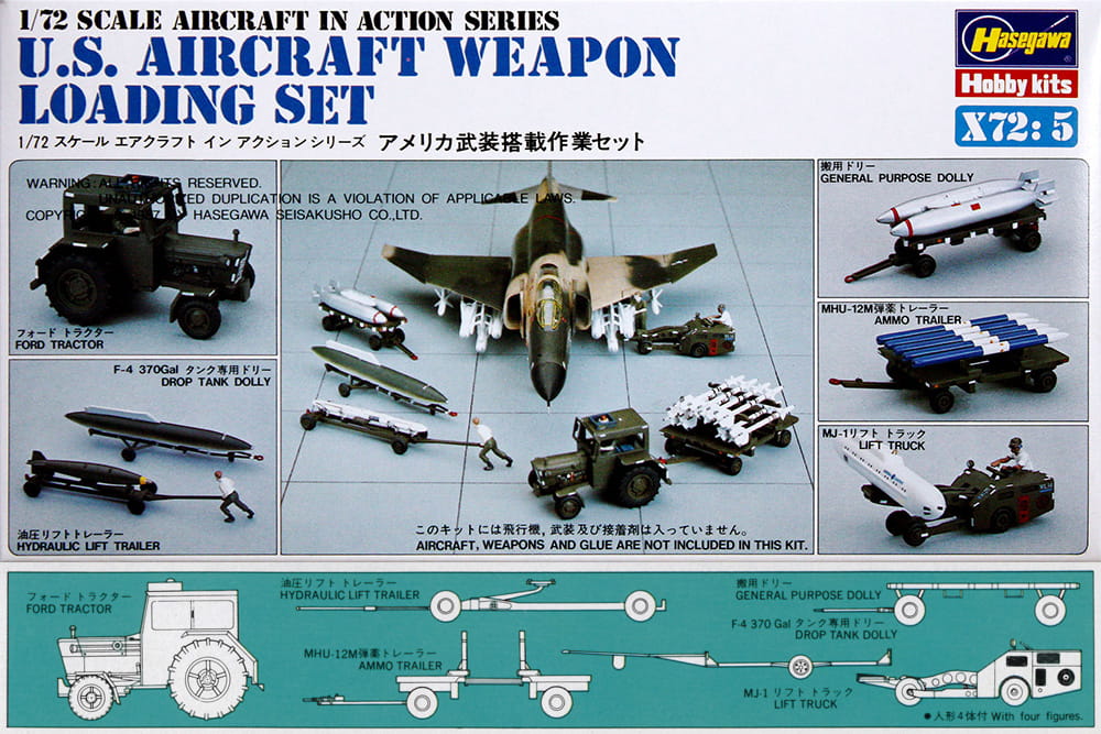 Us Aircraft Weapon Loading Set 1:72 Hasegawa X72-5