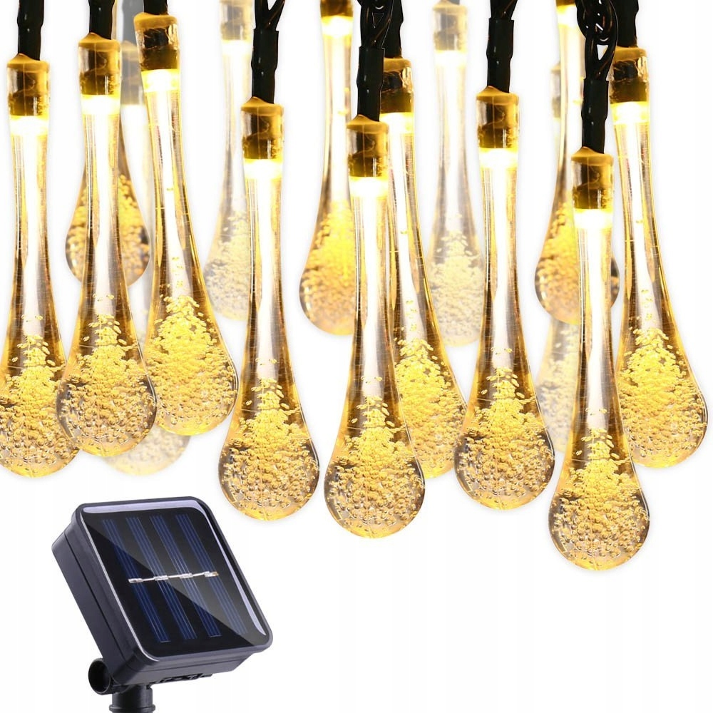 Solární Zahradní Girlanda S Led Světlem, Voděodolná, 30 Led, 6 M
